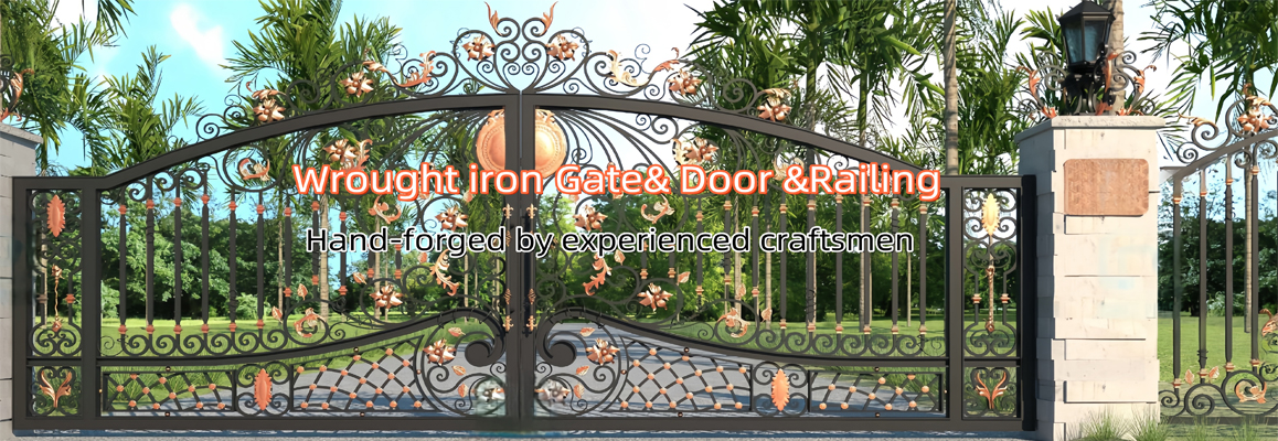 Beautiful Wrought Iron Gate Remote Control Iron Driveway Gate House Garden Security Grill Swing Sliding Iron Gates