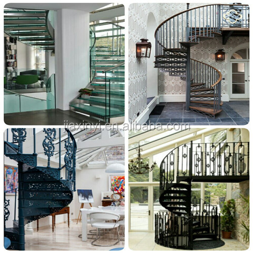 Round Staircase Prefabricated Wood Step Prefabricated Curving Stair