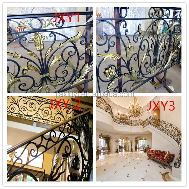 Used Classic Grill Design Wrought Iron Stair Railing for Villa