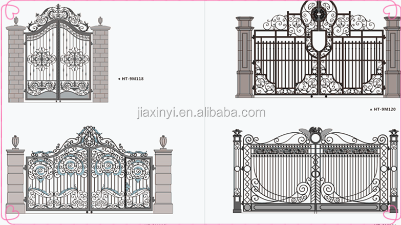 Custom Wrought Iron Entrance Gates/Simple Wrought Iron Gate Designs