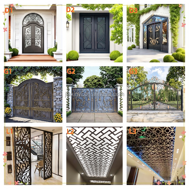 Large Black Glass Pivot Entry Swing Design Economical Interior Windows Grill Wrought Iron Exterior French for Hotels Steel Sale