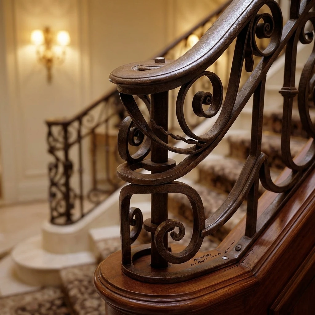 Latest Wrought Iron Stair Railing Modern Designs