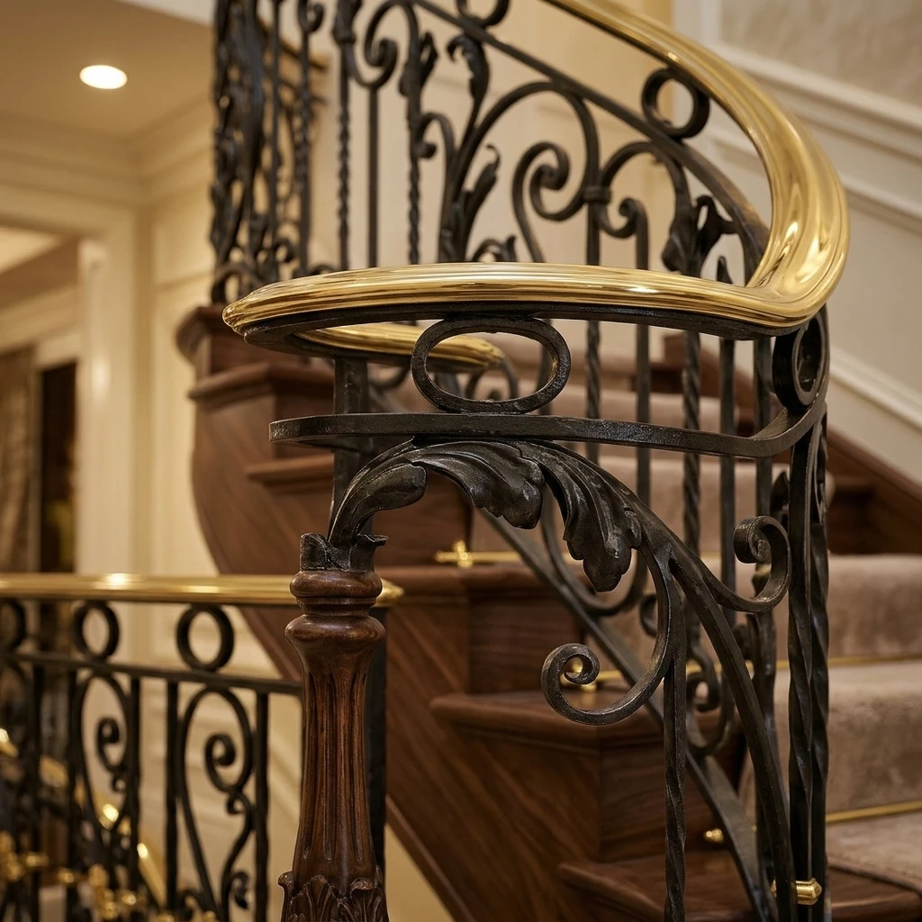 Latest Wrought Iron Stair Railing Modern Designs